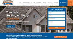 Desktop Screenshot of dominionroofing.com