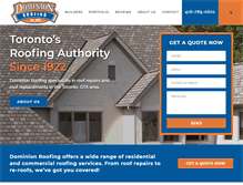 Tablet Screenshot of dominionroofing.com